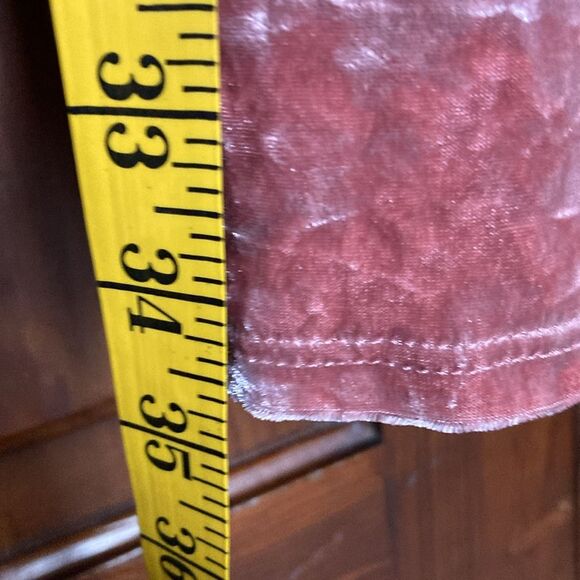 Ecote pink sleeveless spaghetti strap lined crushed velvet mini dress size L - Picture 5 of 8